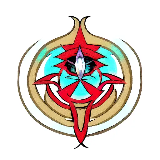 Trishul with 3rd eye tattoo design idea