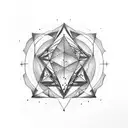 eudaimonia triangle tattoo design idea