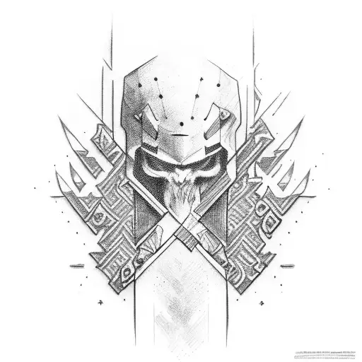 cross mixed with the letter x tattoo design idea