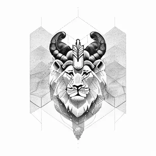 aries king lion civil engineering tattoo design idea