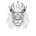king lion civil engineering tattoo design idea