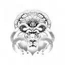aries king lion civil engineering tattoo design idea