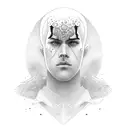 Lonely and melancholic Man walking tattoo design idea