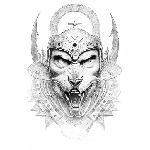 warrior of athens tattoo design idea