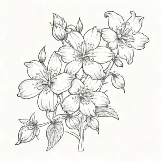 forgetmenot flowers together tattoo design idea