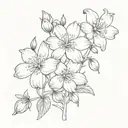 forgetmenot flowers together tattoo design idea