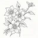 forgetmenot flowers together tattoo design idea
