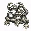 see no evil speak no evil hear no evil monkeys tattoo design idea
