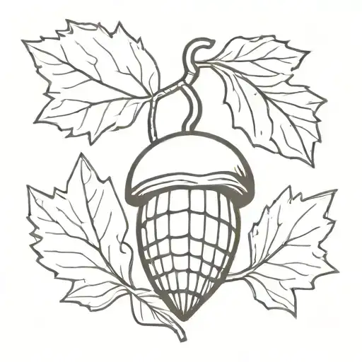 A simple acorn.  tattoo design idea