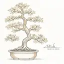 A simple bonsai maple tree. tattoo design idea