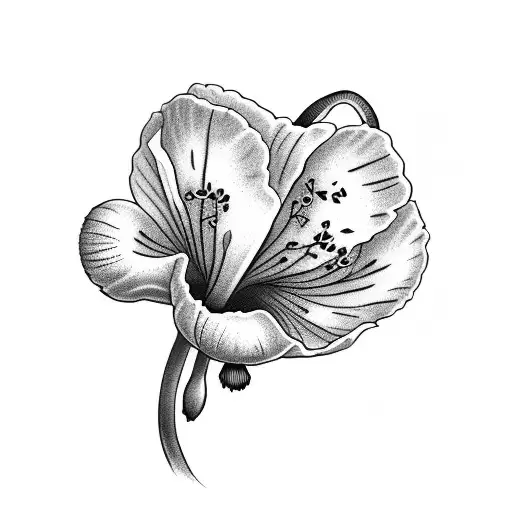 2 snowdrops and a poppy tattoo design idea
