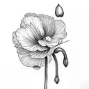 2 snowdrops and a poppy tattoo design idea