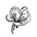 2 snowdrops and a poppy tattoo design idea