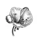2 snowdrops and a poppy tattoo design idea