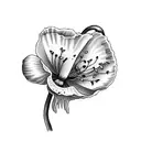2 snowdrops and a poppy tattoo design idea