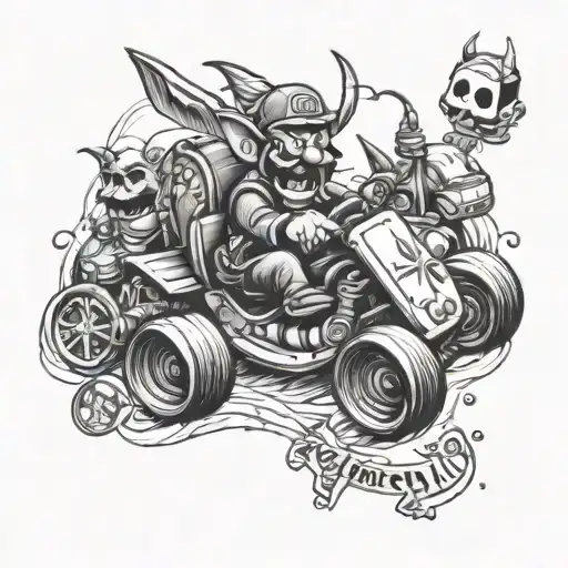 DisneyLand, Mario Kart, Harry Potter, Vikings, Glock, an ant tattoo design idea