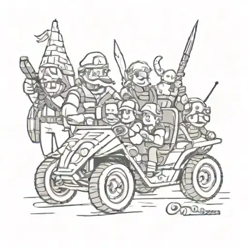 DisneyLand, Mario Kart, Harry Potter, Vikings, Glock, an ant tattoo design idea