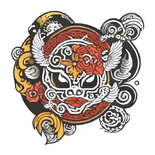 damru small drum tattoo design idea