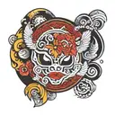 damru small drum tattoo design idea