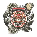 damru small drum tattoo design idea