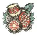 damru small drum tattoo design idea