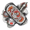 damru small drum tattoo design idea
