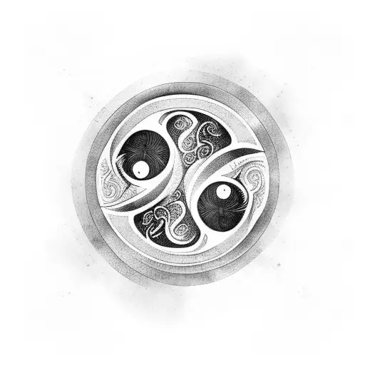 yin y yang con el 19 y 13 tattoo design idea