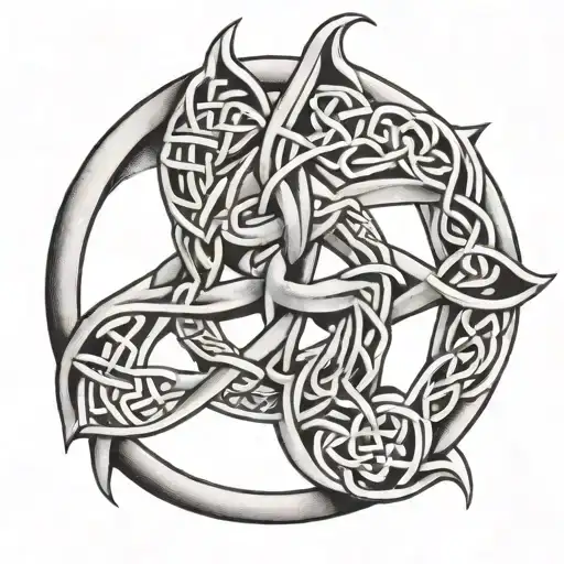 celtic motherhood knot tattoo design idea