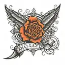 bullet with my name on it tattoo design idea