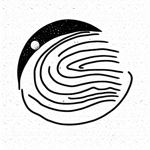 solar system tattoo design idea