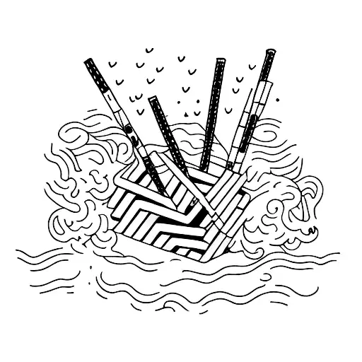 bad habits alcohol cigaretts tattoo design idea