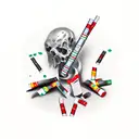 bad habits alcohol cigaretts tattoo design idea