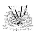 bad habits alcohol cigaretts tattoo design idea