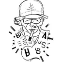 bad habits alcohol cigaretts tattoo design idea