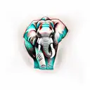 Elephant tattoo design idea