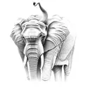 Elephant tattoo design idea