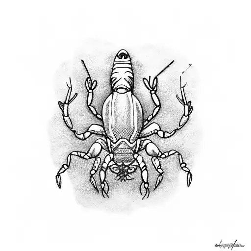 spoons with crayfish  tattoo design idea