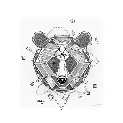 bear trap on money bag  tattoo design idea