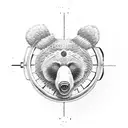 bear trap on money bag  tattoo design idea