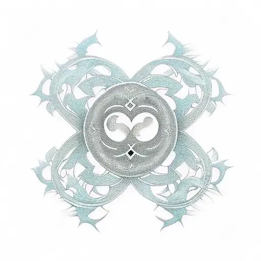 central heart symbol, the heart is surrounded by a floral pattern,  Inside the heart are the initials A and A below 02/2 tattoo design idea