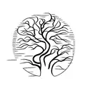 bonsai tree tattoo design idea