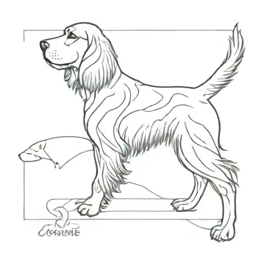 pembrokeshire cocker spaniel tattoo design idea