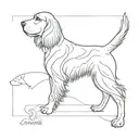 pembrokeshire cocker spaniel tattoo design idea