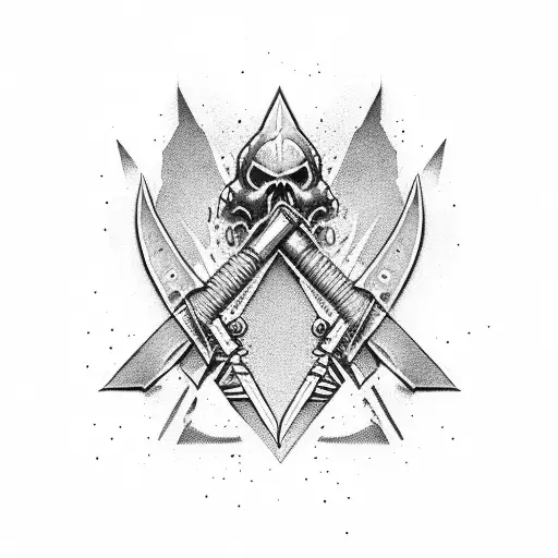 commando dagger tattoo design idea