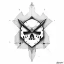 commando dagger tattoo design idea