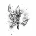 commando dagger tattoo design idea