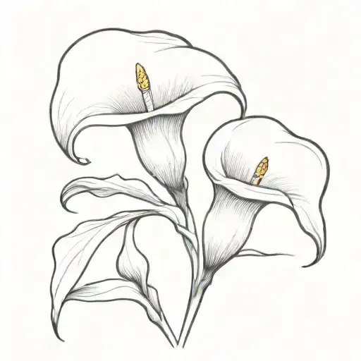 calla lily tattoo design idea