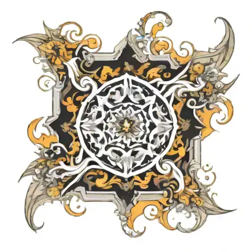 fractal art extruding tattoo design idea