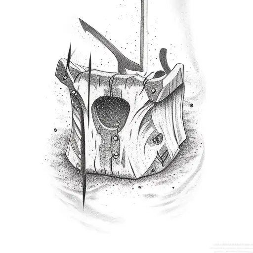 Rustic Hatchet  tattoo design idea