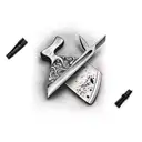 Rustic Hatchet  tattoo design idea